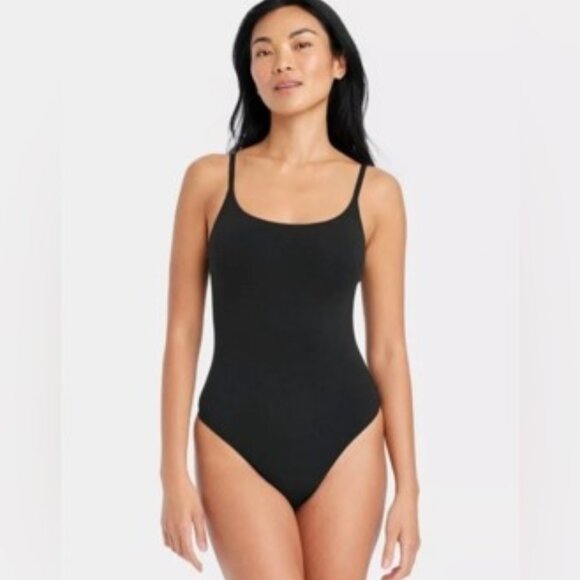 Auden Tops - Women's Auden Soft Stretchy Fabric Tank Bodysuit Black Size XL Extra Large NWT